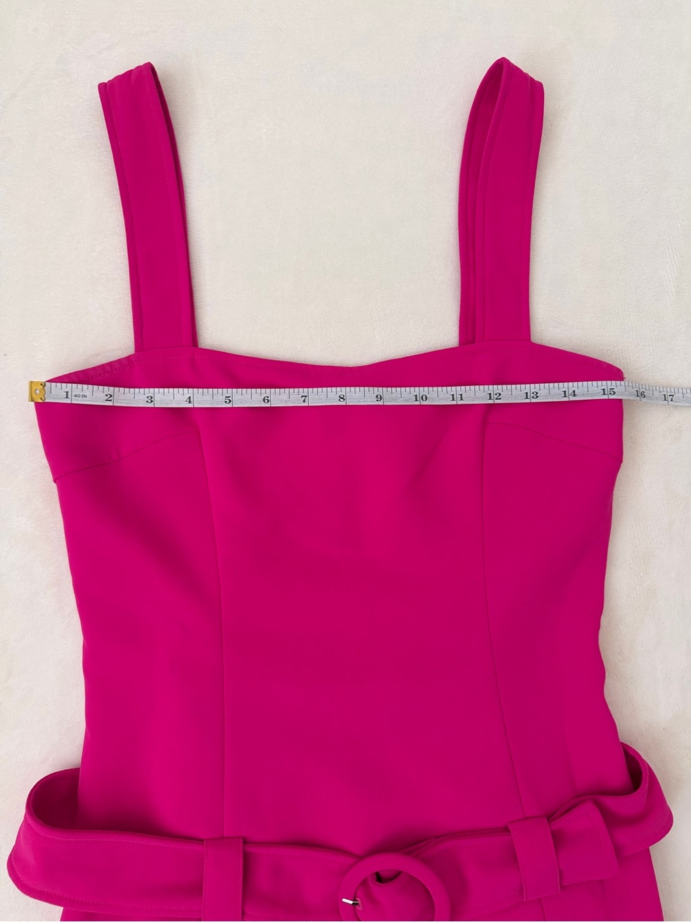 Amanda Uprichard Hot Pink Belted Skort Romper Size S - Picture 5 of 8